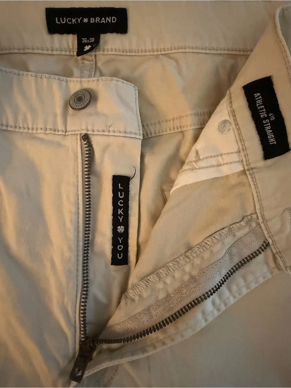 Lucky Brand Men's Khaki in Light Beige • 36x30